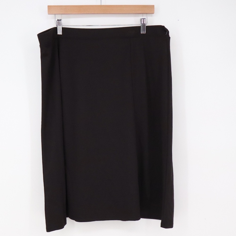 Jaclyn Smith Skirt Womens XL A-Line Black Stretch Professional Excellent